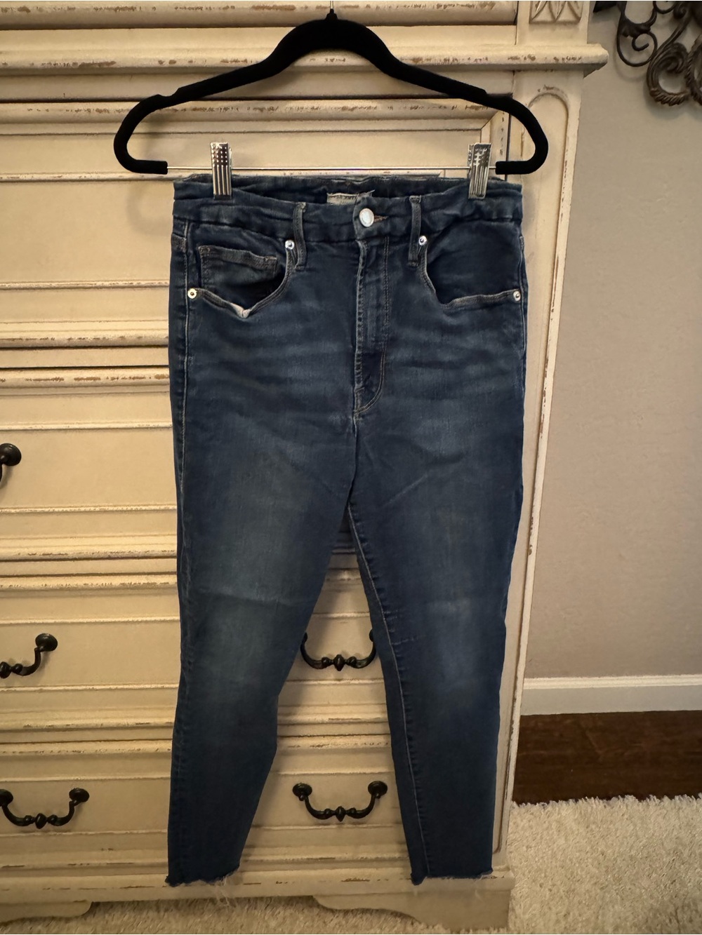Good American Dark Blue High-Rise Skinny Jeans